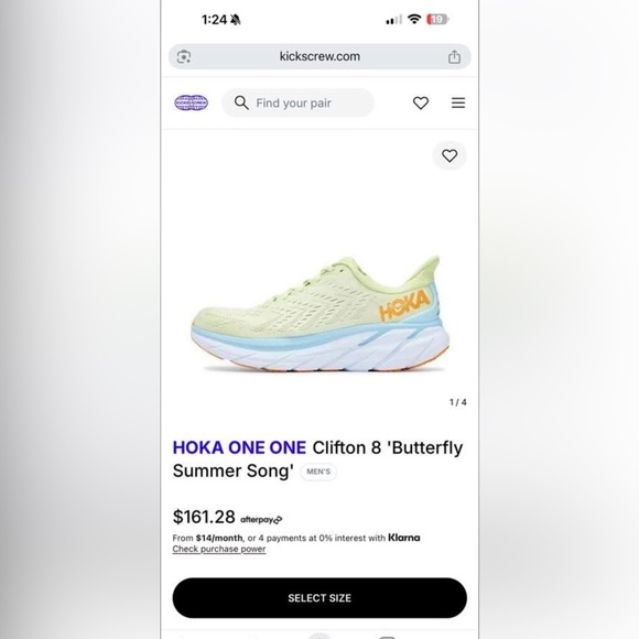 Hoka Men's Clifton 8 Running Shoes - Picture 6 of 6